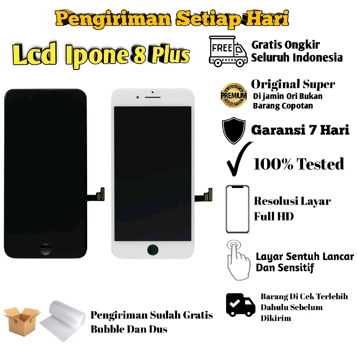 Lcd Touchscreen KOMPATIBEL FOR Ipone 8 Plus Original FullSet / Lcd Ipone 8 Plus Original Garansi Pabrik