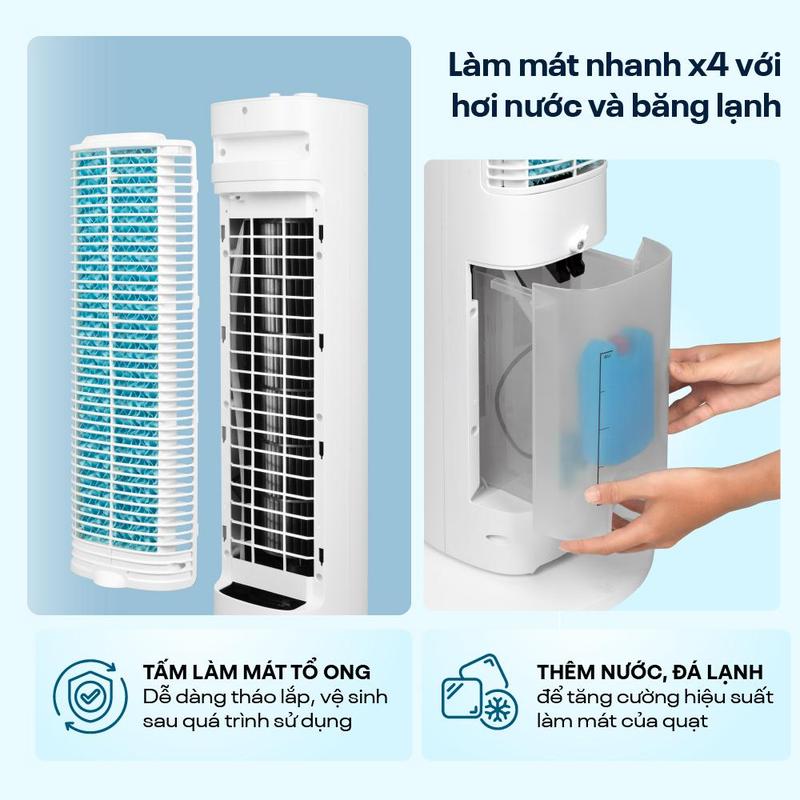 Quạt tháp điều hoà đối lưu tích hợp lọc không khí ionizer Fujihome AC-18LM/ AC-18LE - Bảo hành 24 tháng 3