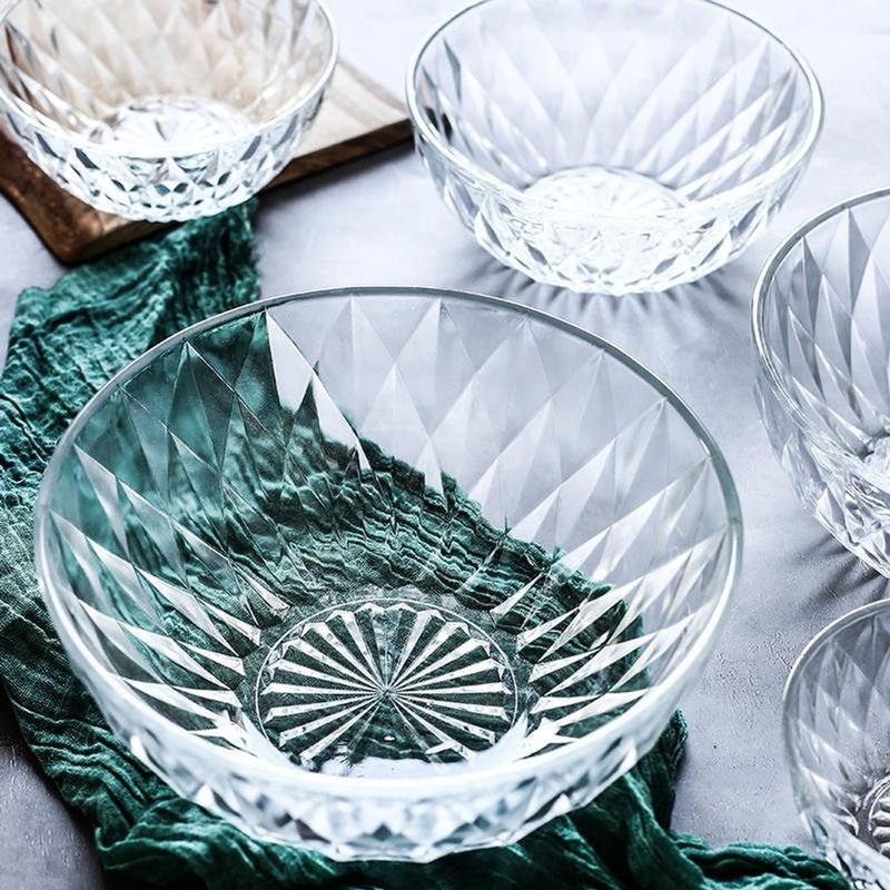 Bát tô thủy tinh cao cấp họa tiết kim cươnġ siêu đẹp 20cm là 1 cái 3