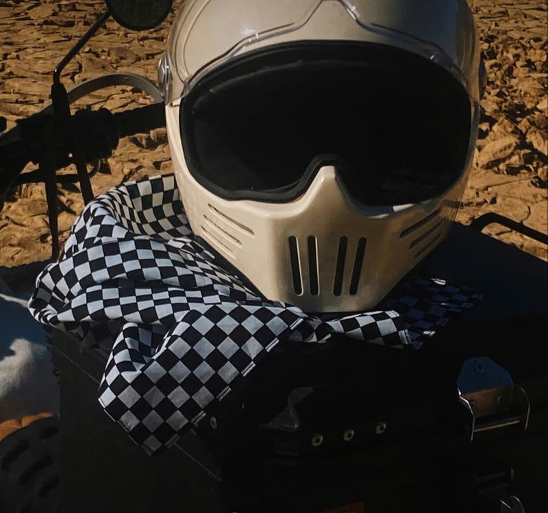 Khăn vuông Bandana Đua xe Racing Checkerboard 55x55cm Crude VN