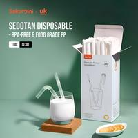 Gambar Sakumini Disposable Curved Plastic Straw Sedotan Plastik Bengkok Transparan Food Grade Isi 300 - Transparant dari Sakumini Official Store Kab. Tangerang 1 Tokopedia