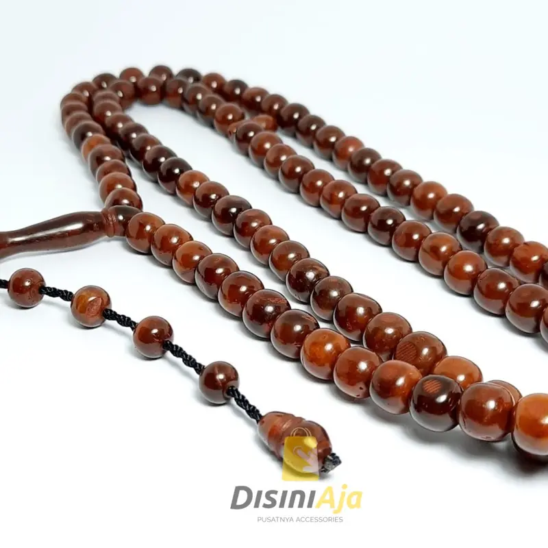TASBIH 100 KAYU KAUKAH KOKKA KAOKA ASLI ISTANBUL TURKI Motif Bulat 1