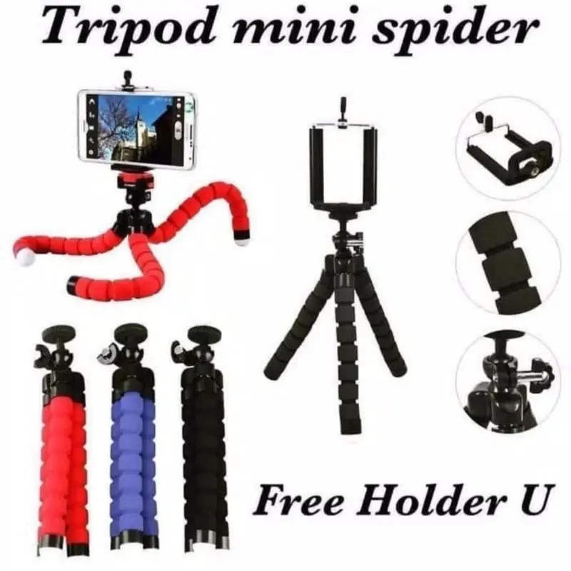 TRIPOD MINI MULTI FUNGSI UNIVERSAL. MINI TRIPOD SPIDER GURITA FLEXIBLE