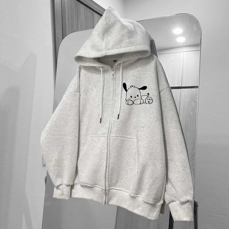 Product Introduction of Áo khoác nỉ chất nỉ tàu cao cấp form rộng - kitty , cún…. Voi Hoodie Top Women Nữ 2