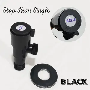 (Praktis) ESCA Stop Kran Air Cabang Kanan Kiri & Stop Kran ON OFF Single ABS Anti Karat Korosi