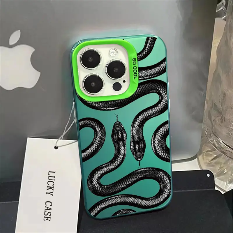 Ốp Điện Thoại bảo vệ chống thấm nước rắn hoạt hình, Tương thích với IPhone 11, 15, 12, 13 Pro, XS Max, X, XR, 14 Plus, vỏ máy ảnh, nút kim loại, vỏ chống sốc 4