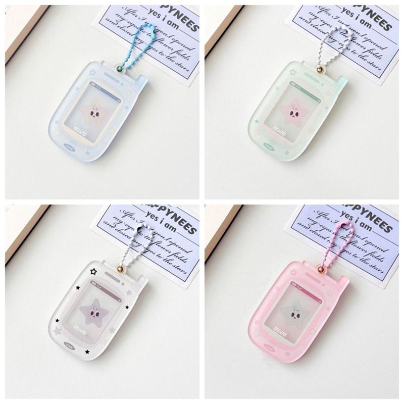 Product Introduction of Display Cartoon Photocard Holder All Kinds of Mobile Shape Idol Cards Holder Y2k ABS Plastic Photocard Protector Idol Cards Collect 10