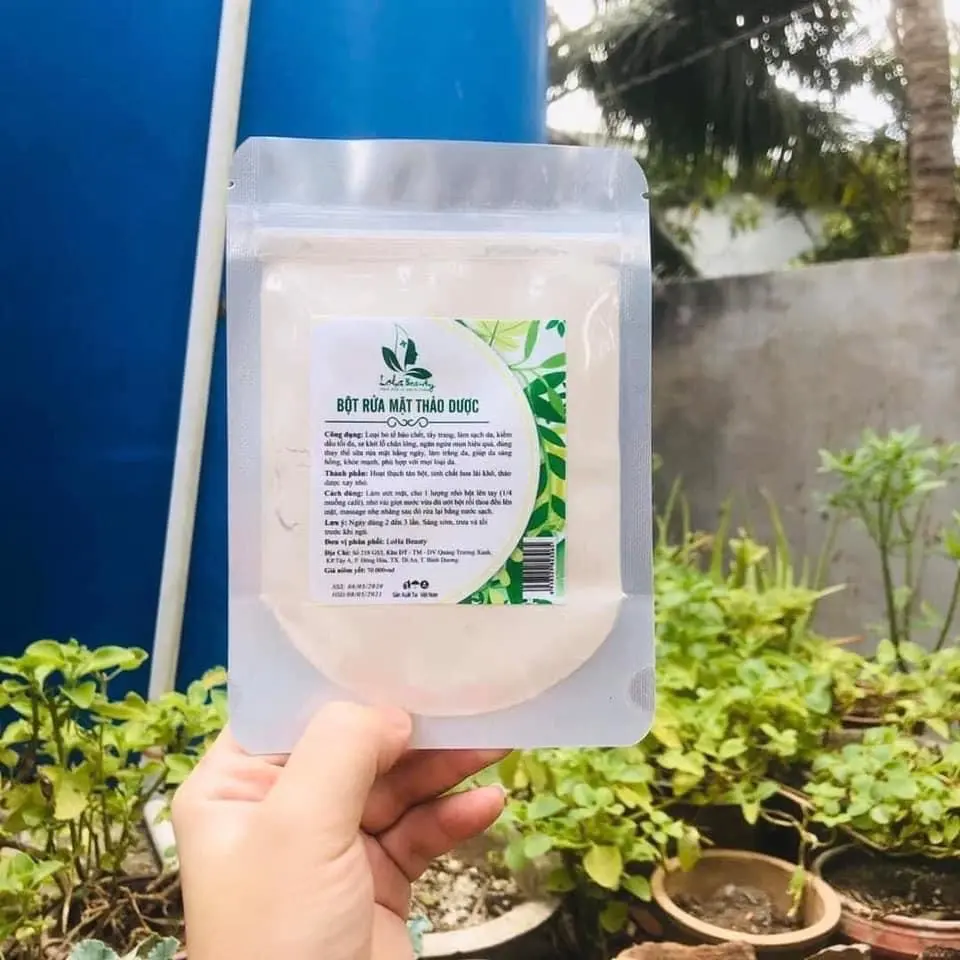Bột rửa mặt thảo dược Loha beauty