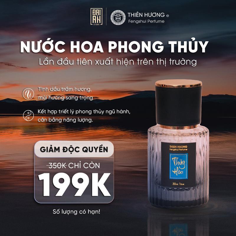 Nước hoa phong thủy Thiên Hương nam nữ - Tinh dầu trầm hương kết hợp phong thủy ngũ hành, xịt thơm thu hút may mắn tài lộc