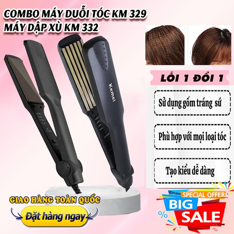 [ƯU ĐÃI] Máy Dập Xù Tóc, Máy Bấm Phồng Chân Tóc, Máy Bấm Tóc Mini Gợn Sóng Giá Rẻ, bán kèm máy duỗi tóc ép tóc Women Nữ Máy Ép Tóc