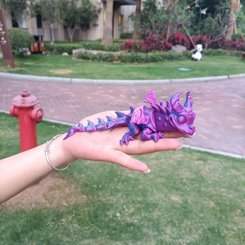 3D Printed Dragon Statue, Bendable Joint Dragon Figurine, Fantasy Theme Decoration for Home, Office Desk, Car, Living Room 8