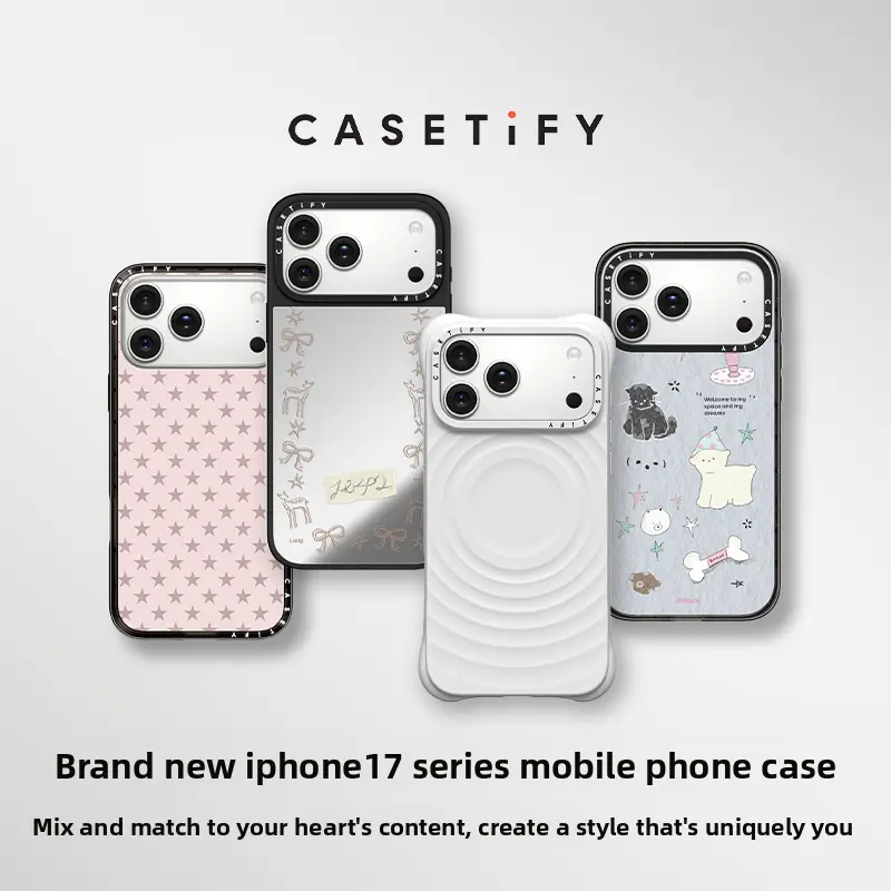 CASETiFY Black Garden White Cross Flower with MagSafe for iPhone