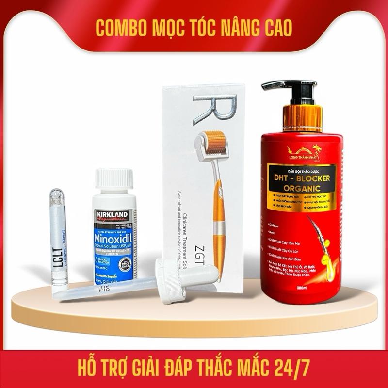   Mã 06  Combo Mọc Tóc Nâng Cao. Gồm minoxidil 5% + Lăn Kim  0,5mm Hoặc 1,5mm  + Bột Trộn LCLT + Dầu Gội DHT Blocker Organic 300ml .Sản Phẩm Chăm Sóc Tóc Chuyên Nghiệp,Dưỡng Tóc 