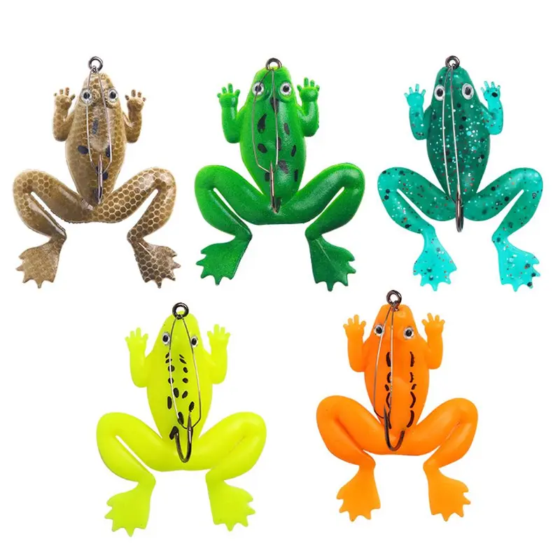 Mồi Ếch Mềm, Mồi Giả Nhân Tạo, Mồi Câu Cá, Wobbler, Trọng Lượng 5.2G / 6Cm, Móc Đơn, Thích Hợp Để Câu Cá Nước Ngọt, Dụng Cụ 3