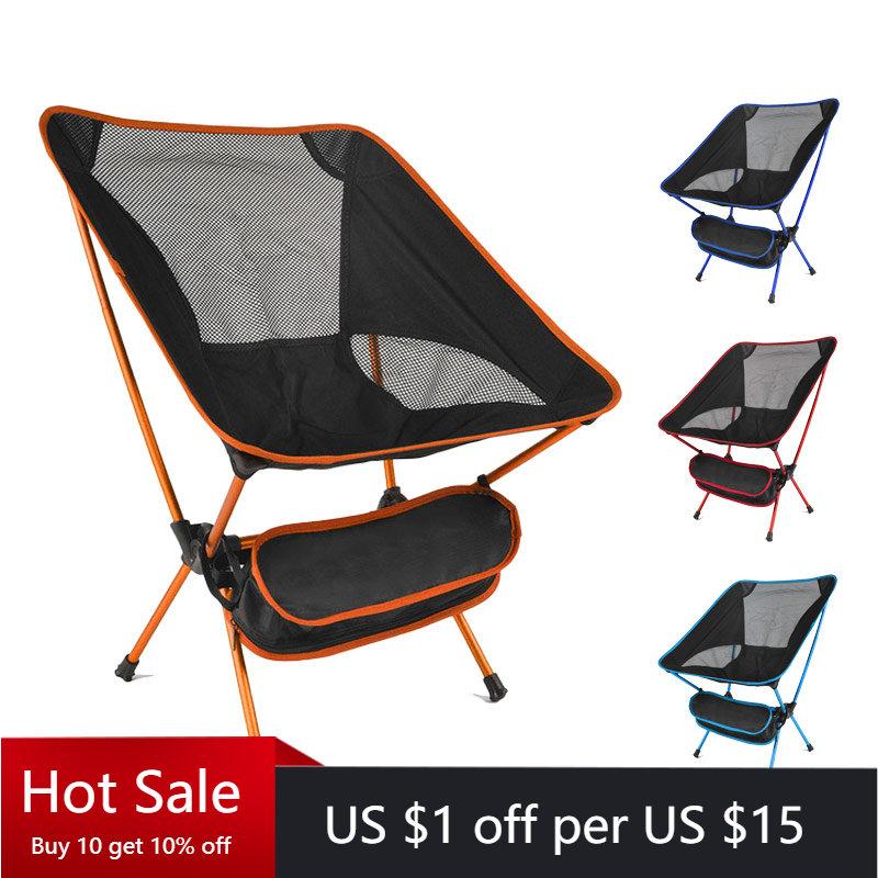 Travel Ultralight Folding Chair Superhard High Load Outdoor Camping Chair Portable Beach Hiking Picnic Seat Fishing Tools Chair 0