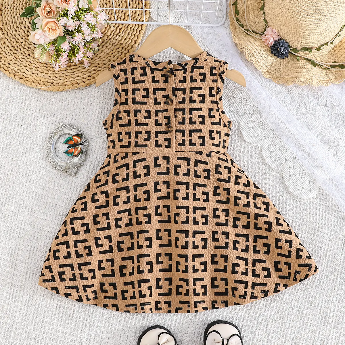 Dress Baby Newborn Girl 0 3years Old Fashion Female Baby Fashion Geometric Pattern Bow Decoration Sleeveless Dress Essential For Summer - TikTok Shop Philippines Dress Baby Newborn Girl 0 3years Old Fashion Female Baby Fashion Geometric Pattern Bow Decoration Sleeveless Dress Essential For Summer - TikTok Shop Philippines