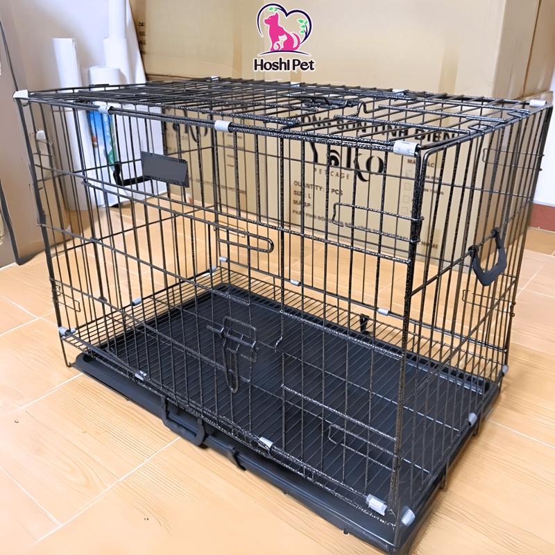 Chuồng nuôi thú cưng sơn tĩnh điện NAN DÀY 2.8 mm - Lồng nuôi chó mèo gấp gọn chất lượng tốt - HoshiPet