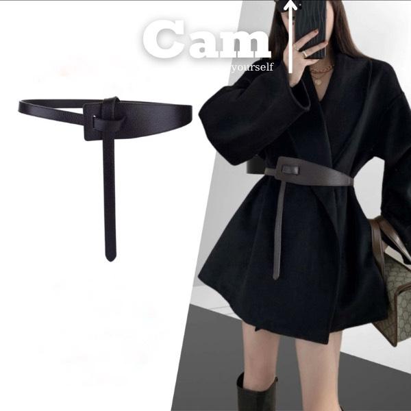 Đai váy nữ da Corset DV12 sang chảnh Dây đai nịt váy thắt lưng Hàn Quốc tiểu thư nịt áo khoác blazer vest dạ - Camcamvintage