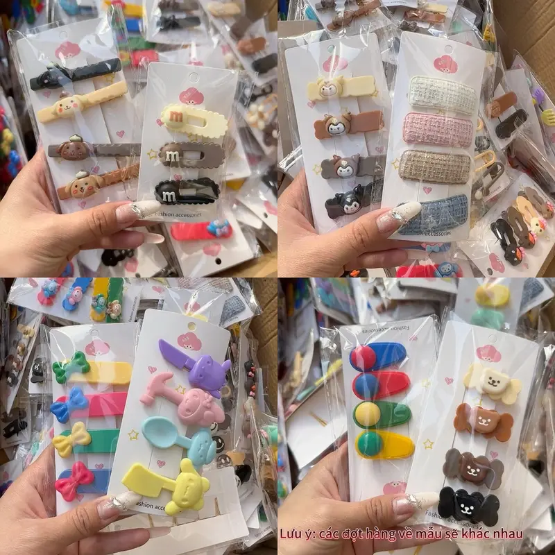 SET 60 Kẹp Tóc Xinh Xắn Hàn Quốc Nhiều Màu Sắc Dễ Sử Dụng Phối Đồ 5