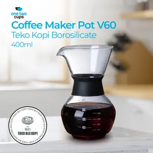 COFFEE SERVER KOPI CHEMEX POUR OVER DRIPPER GLASS - 400 ML