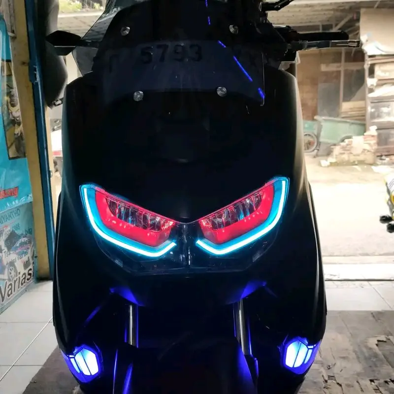 Terbaru paket lampu alis nmax new 2020 sampai 2023 free demon eye devil eye no bintik terang Asli 4