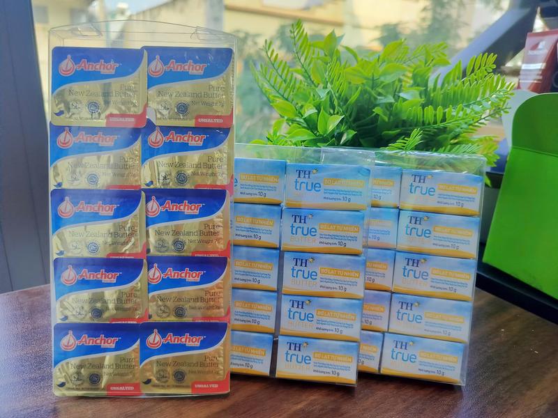 Bơ lạt TH true milk - Bơ lạt Anchor - Bơ tách muối cho bé ăn dặm Vỉ 10 viên bơ  lạt