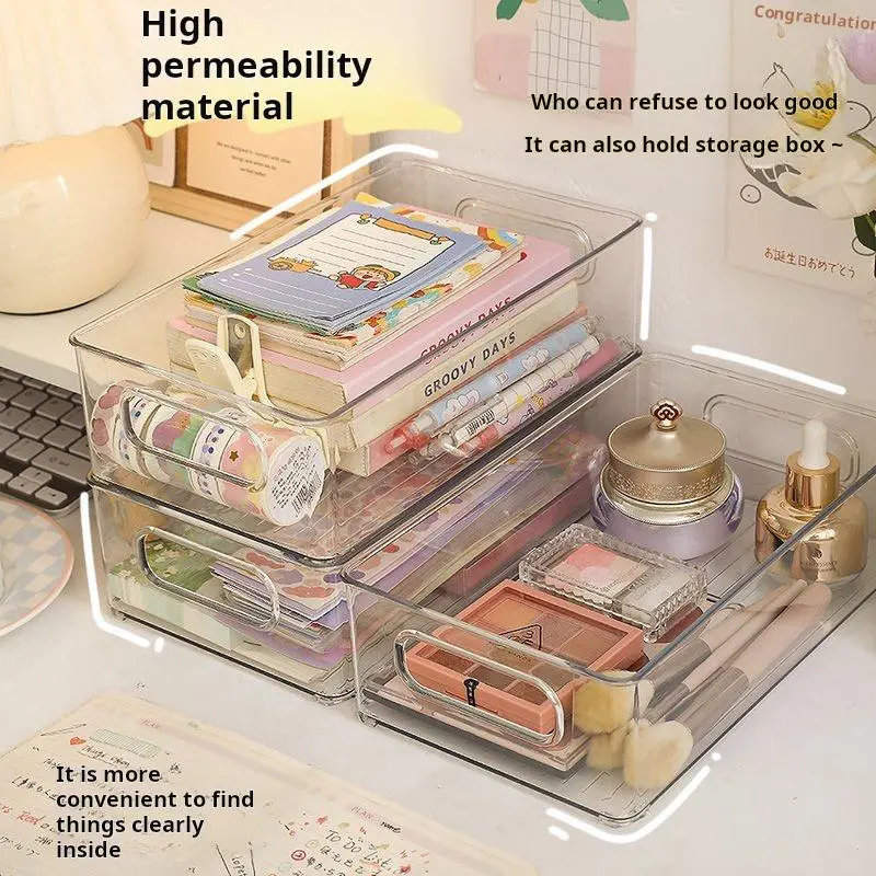 Storage Box, 1 Count Desktop Makeup Mask Storage Box, Acrylic Snack Box, Household Kitchen Sundries Storage Box 2