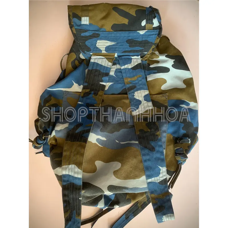Balo con cóc màu xanh rằn ri, ba lô đeo vai backpack 6