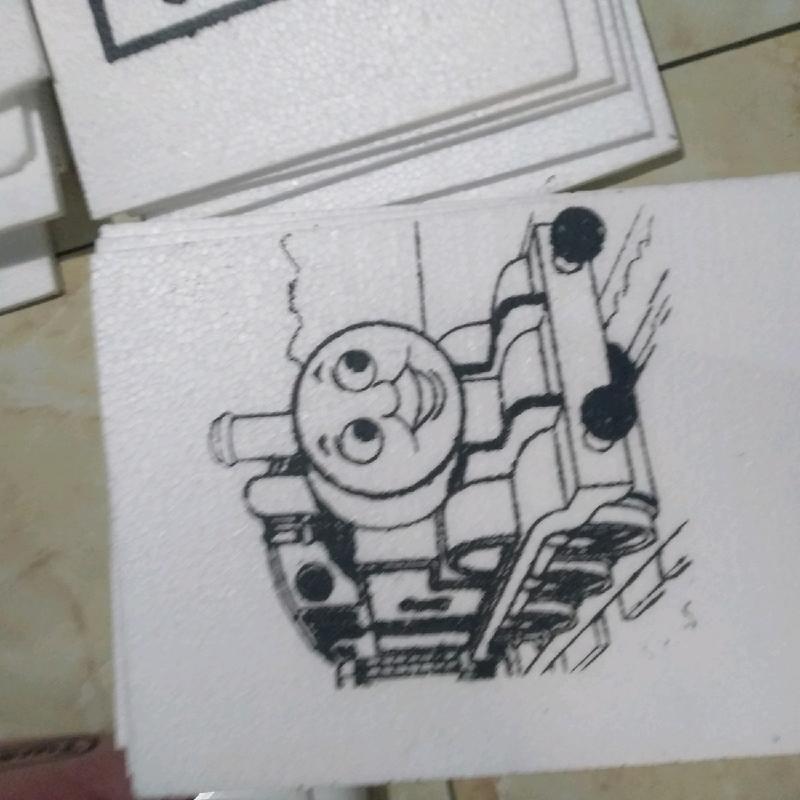 steyrofoam lukis mewarnai polos 3