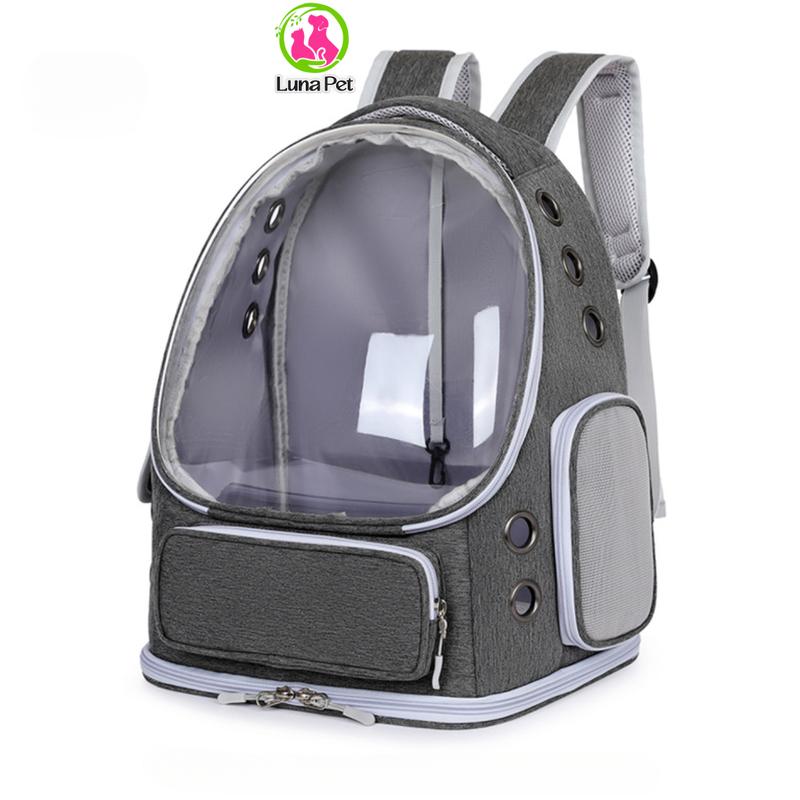Balo trong suốt vận chuyển chó mèo LunaPet BL11- Balo cao cấp vận chuyển chó mèo lớn ích thước 42x34x27cm