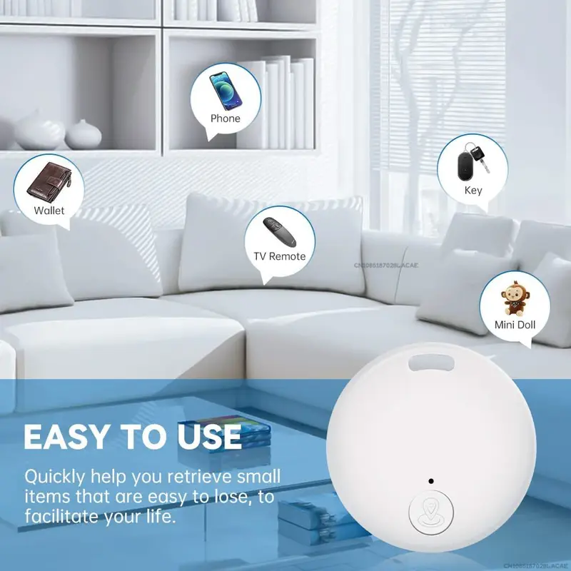 Thiết bị theo dõi Bluetooth mini, thiết bị thông minh chống thất lạc, định vị GPS, theo dõi cho vật nuôi, ứng dụng điều khiển móc chìa khóa ví, tương thích với điện thoại IOS và Android 4