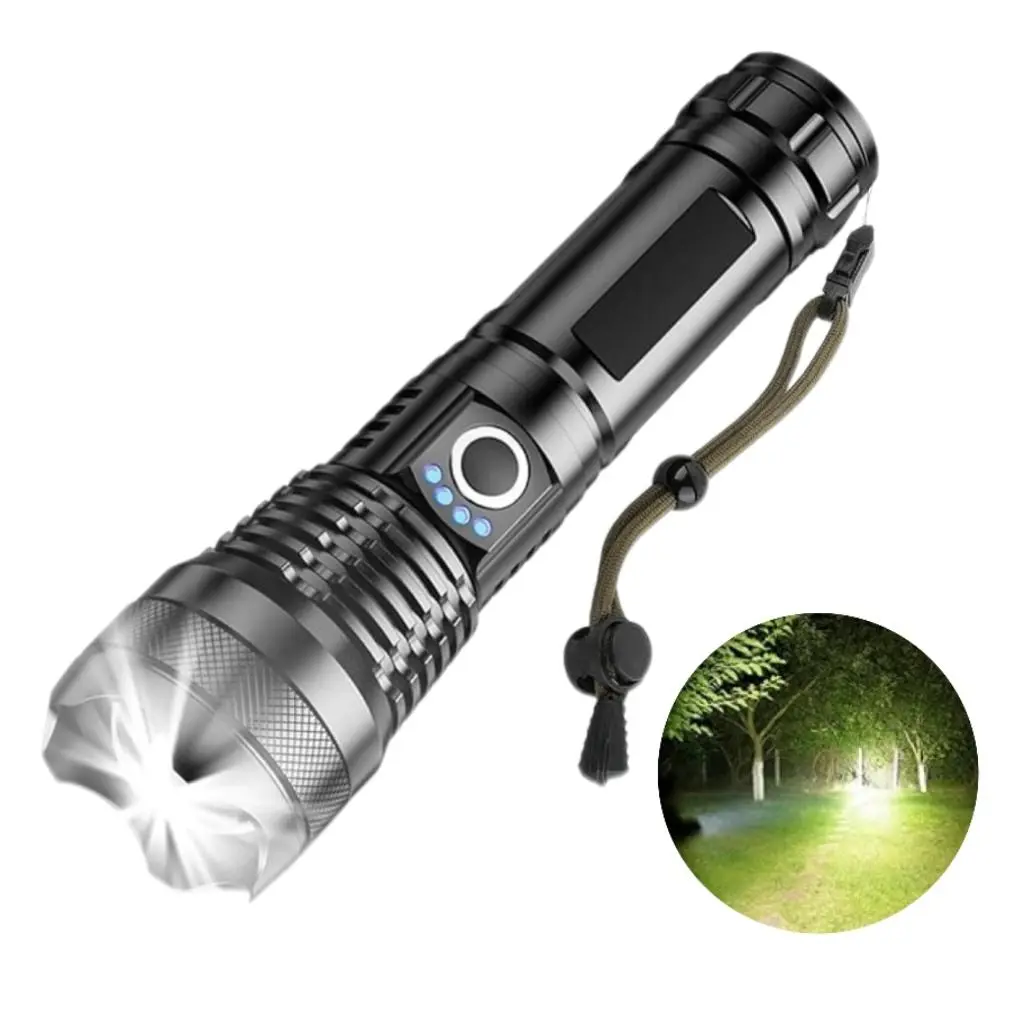 Super Bright LED Flashlight, 5 Modes High Powered Flash Light, Outdoor Camping Lighting, Camping & Hiking Equipment