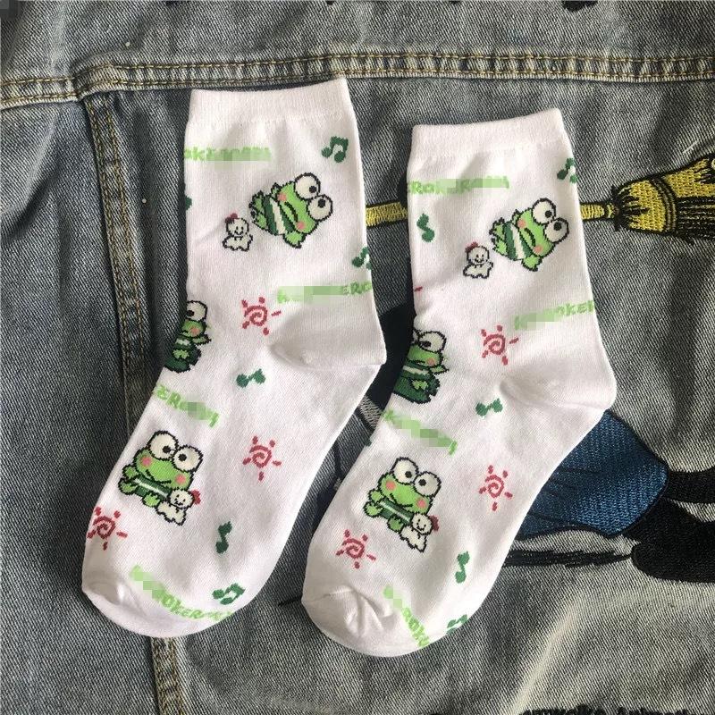Product Introduction of Tất Phong Cách Nhật Bản, Hàng Mới Về, Tất Jacquard Hoạt Hình Sáng Tạo, Thiết Kế Hoạt Hình Hello Kitty, Dài Giữa Bắp Chân, Dễ Phối Đồ Thích Hợp Cho Phong Cách Đi Học, Tất Nữ 0