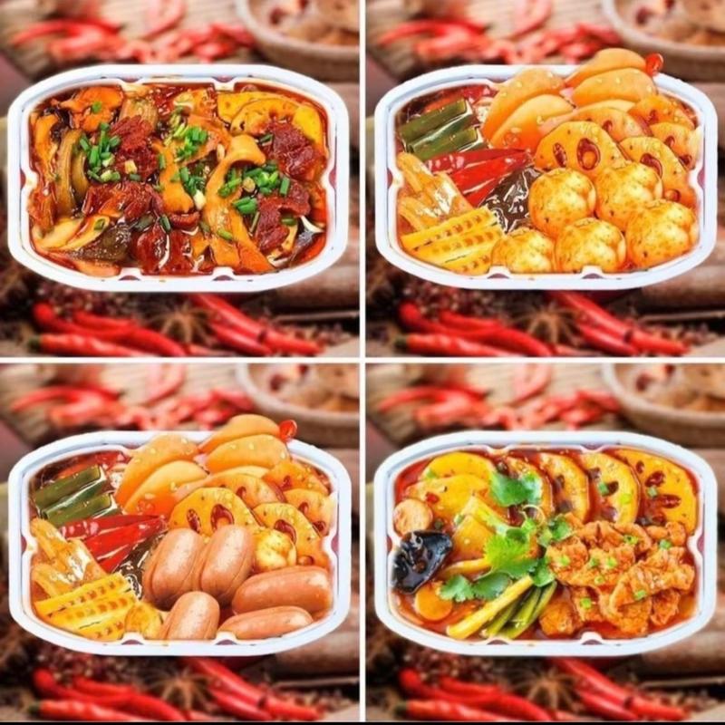 ( Tặng 1xúc xích ) 1 Lẩu tự sôi Trung bò miếng/dạ bò /cá viên/xúc xích 1