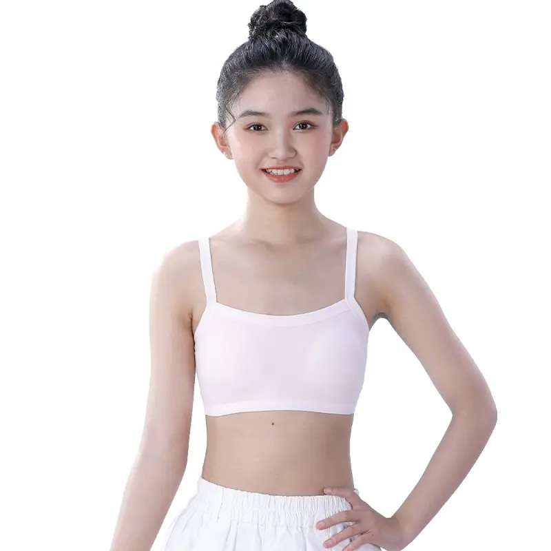 Áo Ngực Áo Ống Ngực Cho Bé Gái, Thiếu Niên, Trẻ Em, Học Sinh, Loại Vest, Mỏng Và Thoáng Khí, Đồ Lót Cotton Thoải Mái, Thích Hợp Cho Mùa Hè 4