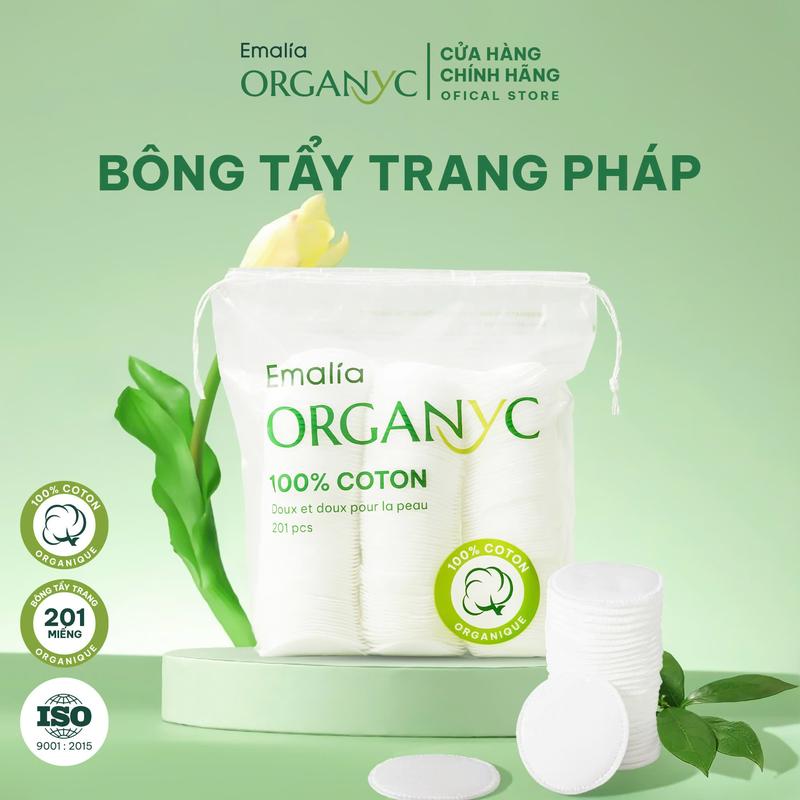 Bông tẩy trang Emaila cotton tự nhiên mềm mại - 1 gói 201 miếng giúp trang điểm và Làm Đẹp Da hiệu quả của bộ Mỹ Phẩm BTT