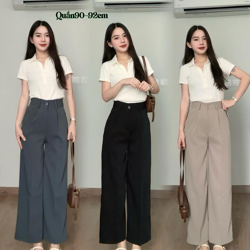 Q2 Quần suông NẤM LÙN 90-92cm lưng cao vải gold cho <1m53