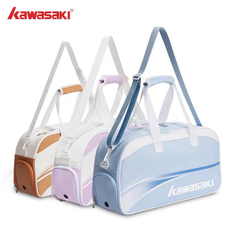 Túi xách tay Kawasaki K1G00-B8131 Vợt cầu lông màu tím, xanh, nâu - Bag, Sport Túi Thể Thao