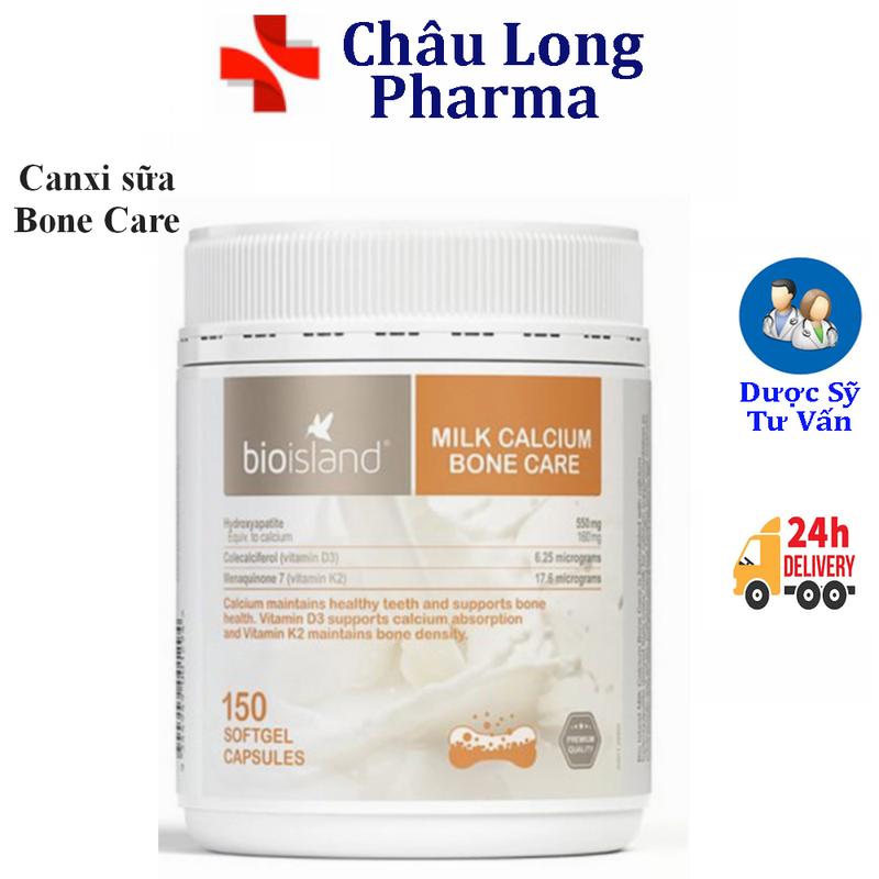  Nhà Thuốc Châu Long - Hỗ trợ xương khớp Viên sữa bổ sung canxi  Milk Calcium Bone Care 150 viên Canxi hữu cơ không lo bị nóng 