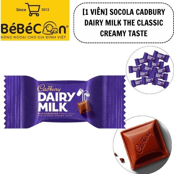 [1 viên] Socola Cadbury Dairy Milk The Classic Creamy Taste Snack Ăn Vặt Food Thức Ăn Chocolate Sô Cô La Socola BÉ BÉ CON