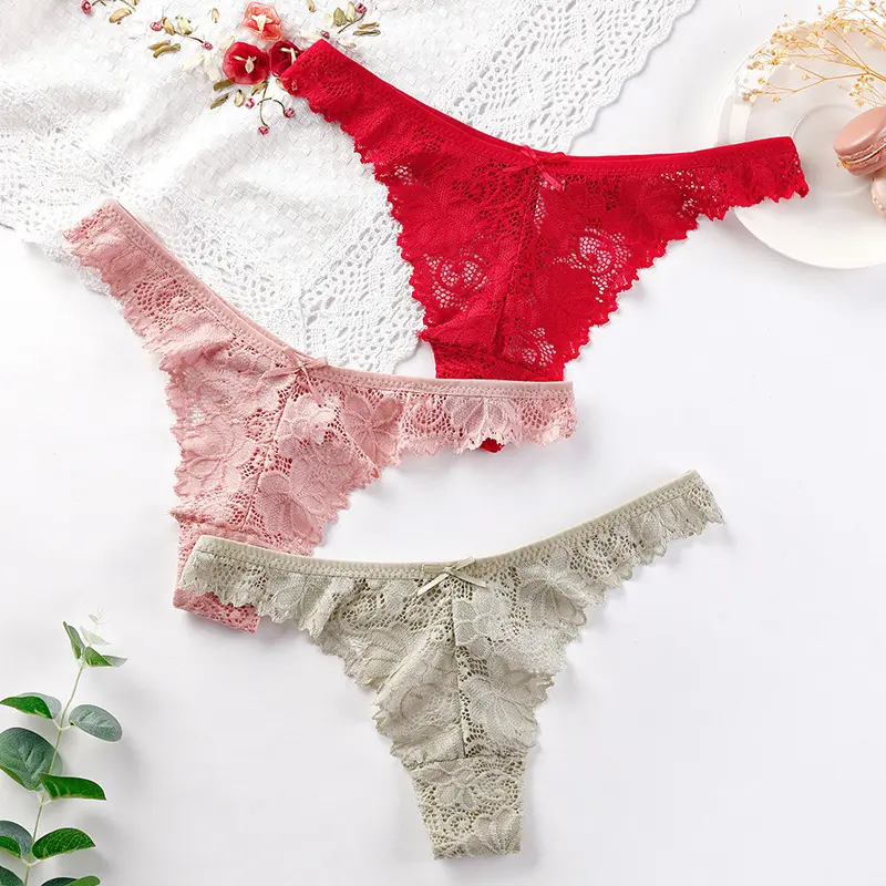 Đồ Lót Nữ, Gợi Cảm, Dây Tóc Chữ G, Quần Lót Nữ, M-XL, Ren Xuyên Thấu, Quần Tơ Lót Nữ