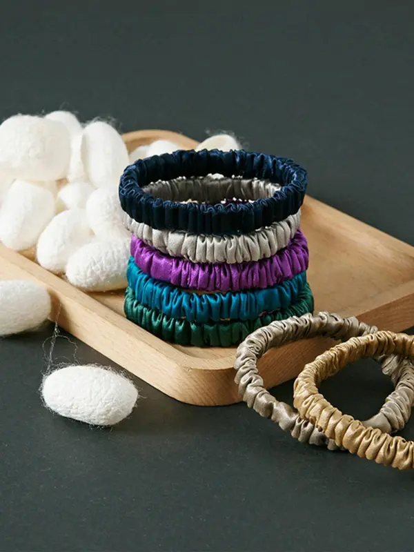 Solid Color Silk Hair Tie, Soft and Gentle Hair Tie, High-quality Hair Accessories for Women & Girls, Suitable for Chic Ponytails 2