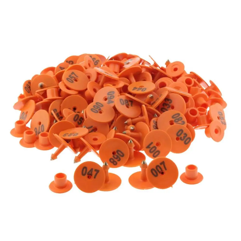 100PCS Small Numbered Livestock Ear Tag For Pig Cow Sheep,