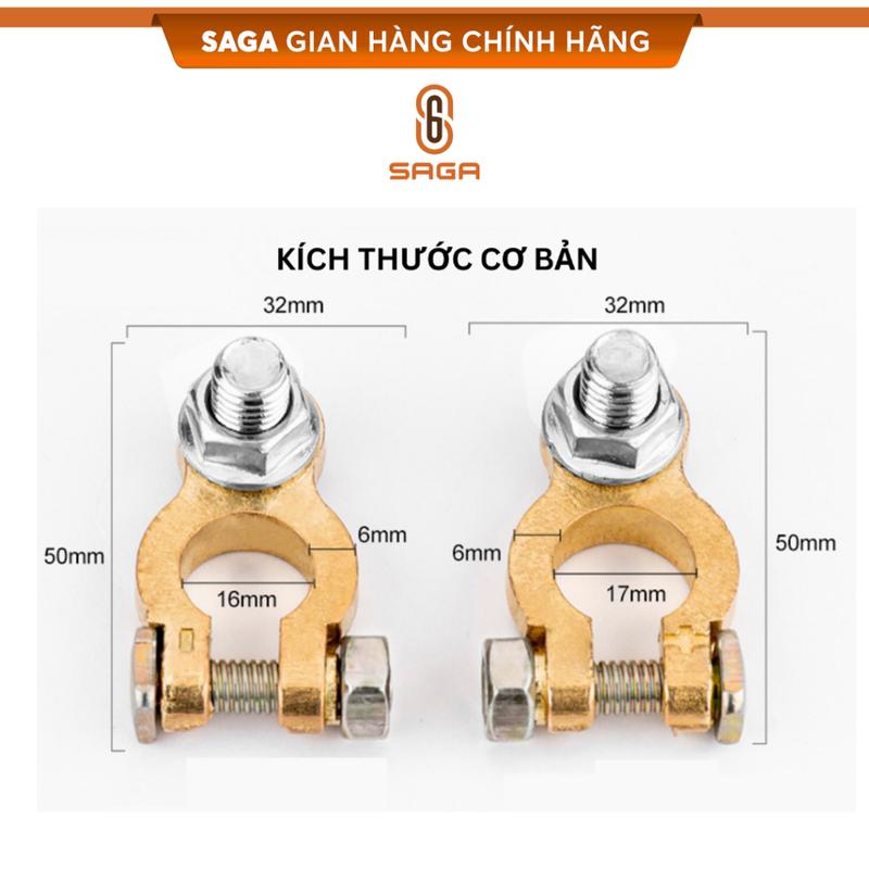 Bộ đôi đầu bọc bình ắc quy hàng đẹp 16-17mm - Kẹp bình ắc quy 1
