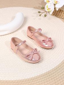 Girl's Cute Bowknot Design Flat Shoes, Comfortable Solid Color Princess Shoes for Party, Daily Clothing Decor for Kids