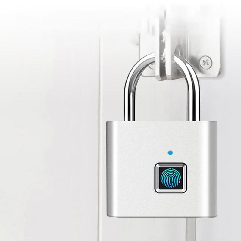 Product Introduction of Creativity Anti-Theft Smart Fingerprint Padlock USB Charging Waterproof Fingerprint Password Lock Portable Fingerprint Padlock 17
