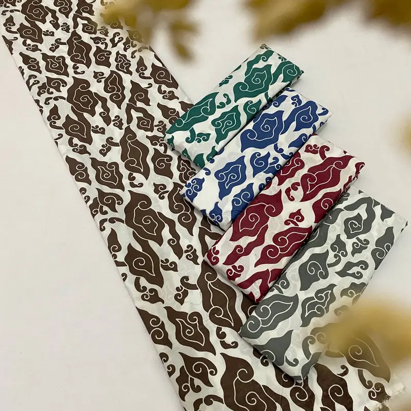 Kain Batik Sarimbit Couple Premium Dasar Batik Meteran Warna Pastel Motif Megamendung Katun Paket Bridesmaid 0