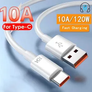 Kabel Data 10A 120W / Charger USB Tipe C 120W 10A Fast Charging Universal handphone