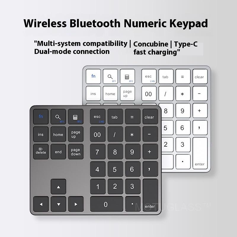 Product Introduction of Bàn phím số, Bàn phím số K35, Không dây 2.4Ghz và Bluetooth, Có Thể Sạc Lại USB C, Tương thích với IOS, Android và Windows, Bàn phím kỹ thuật số 0