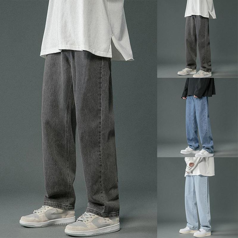 Quần Dài Quần Jean Baggy Nam, Phong Cách Hip Hop Hàn Quốc, Quần Ống Rộng Thẳng, Quần Thời Trang Đường Phố Ưu Đãi Tốt Nhất Của OXIA 3